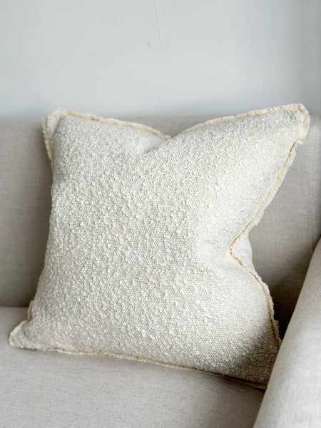 Sofia Cream Boucle Cushion 20x20"