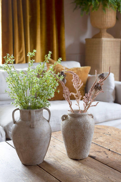Rustic Terracotta Vase Three Handles
