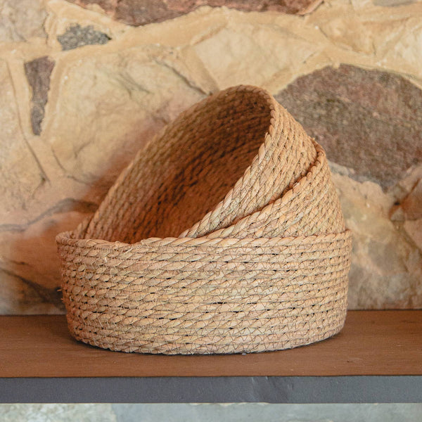 Round Seagrass Baskets S/3