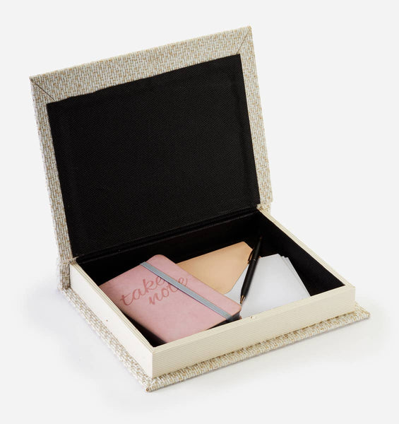 Linen Book Storage Boxes