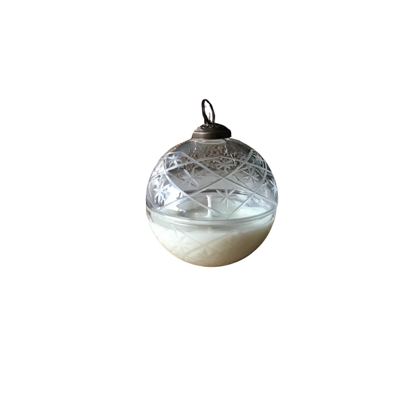 Glass Christmas Ornament - 3 wick - 6 inch