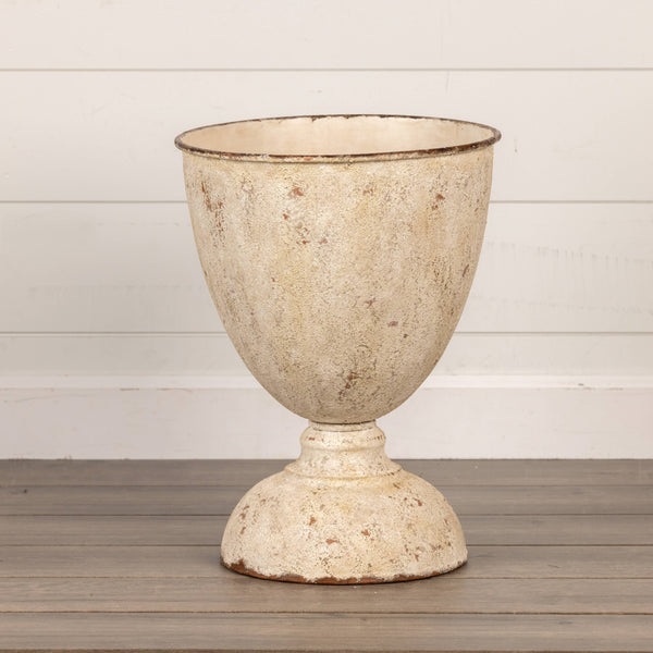19.5" BROWN & CREAM URN