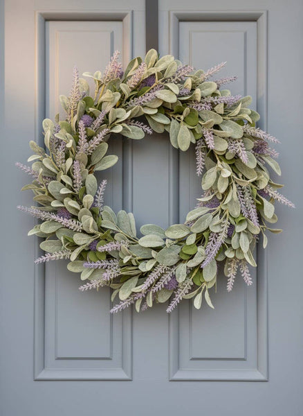 Lavendar Lambsear Wreath