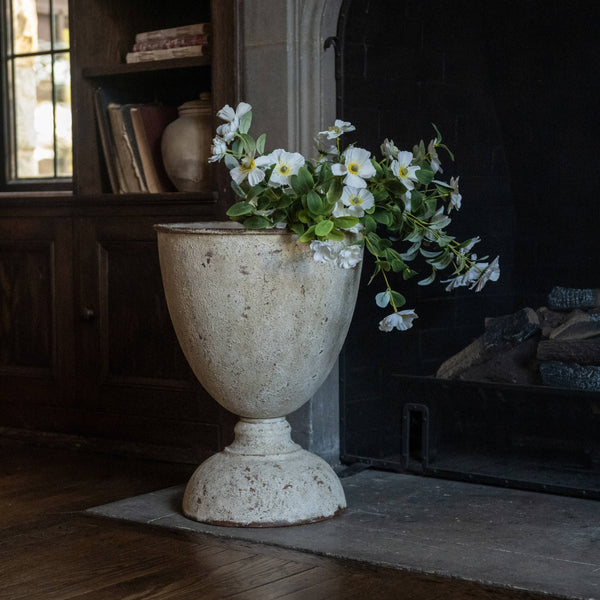 19.5" BROWN & CREAM URN