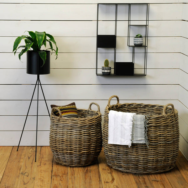 Rattan Basket with Big Handles