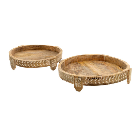 Carved Chakki Trays Natural