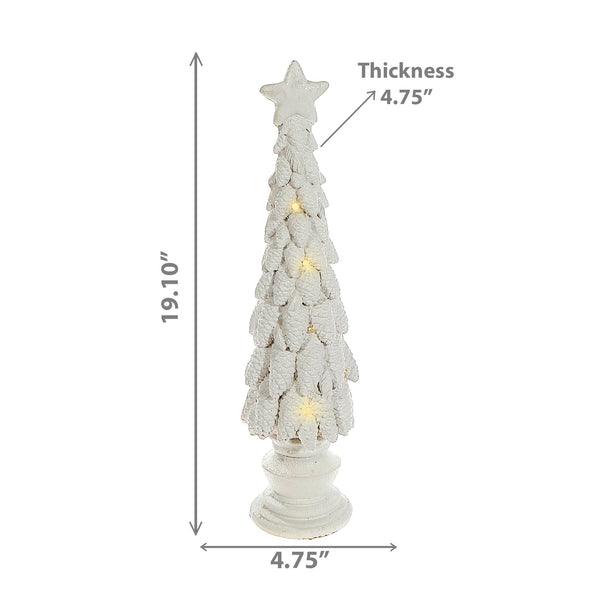 LED MAGNESIA WHITE PINECONE TREE