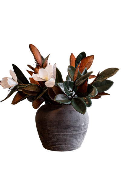 Magnolia Stems Faux Flowers with Leaves