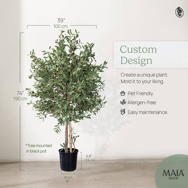 6.5' Artificial Olive Tree