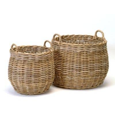 Rattan Basket with Big Handles