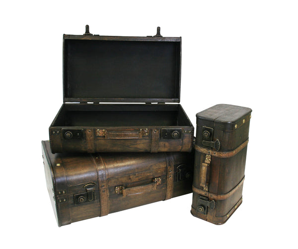 Brown Wooden Suitcase - 3 sizes