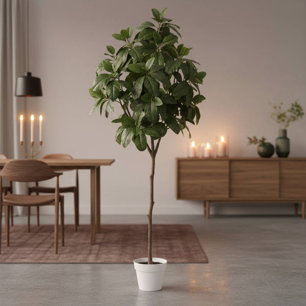 74" Faux Magnolia Tree