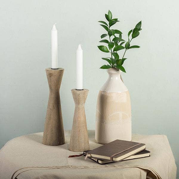 Wooden Candle Holder - 12 inches