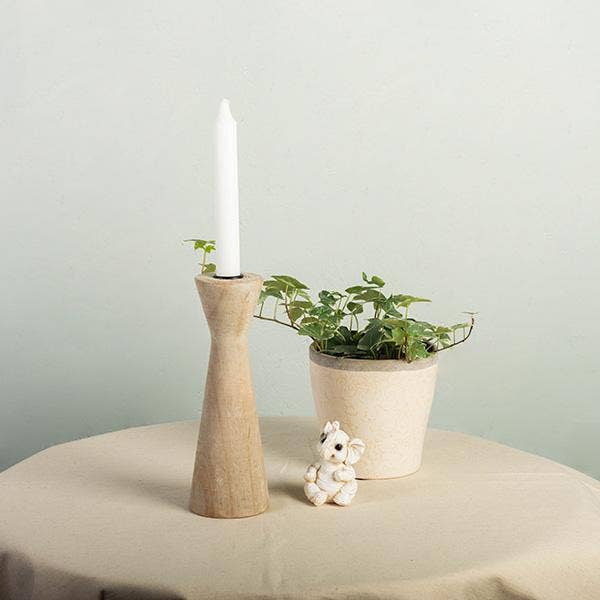 Wooden Candle Holder - 9 inches