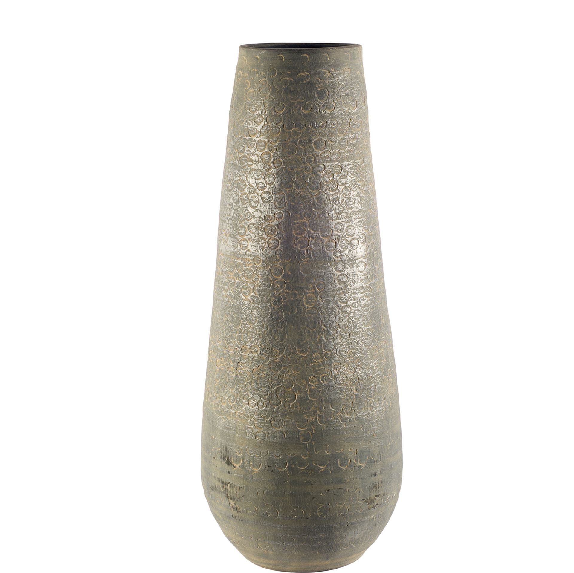 Kalahari II Large 39" Gray Ceramic Floor Vase