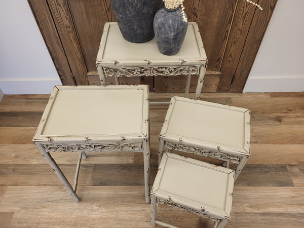 Antique, Carved, Stacking Tables