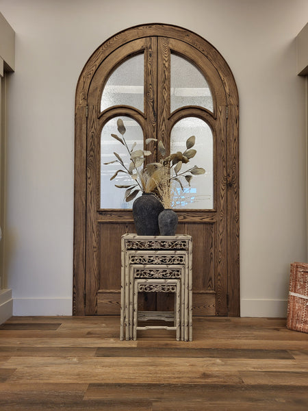 Antique, Carved, Stacking Tables