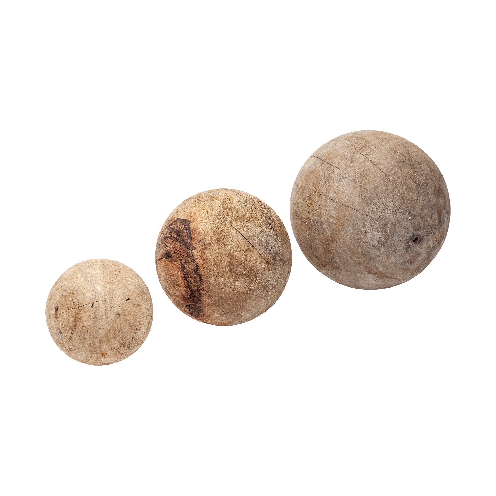 Natural Wood Decorative Spheres