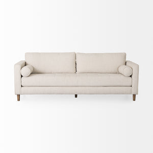 Loretta Cream Fabric Three Seater Sofa