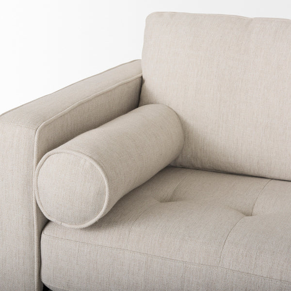 Loretta Cream Fabric Three Seater Sofa