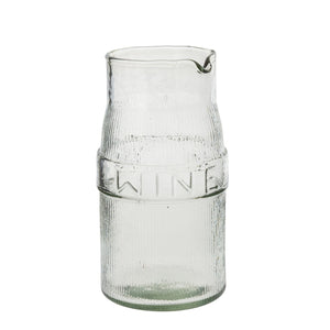 Wine Pressed Glass Pitcher