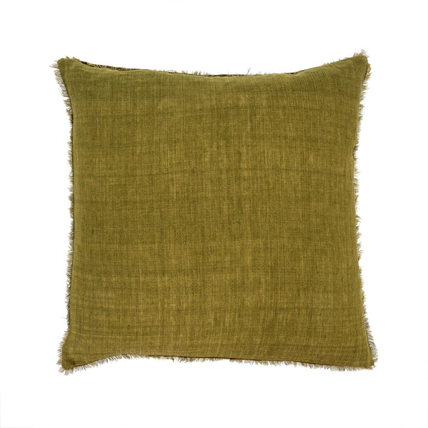 Lina Linen Pillow - Dark Moss