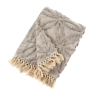 Tufted Lola Throw- Taupe