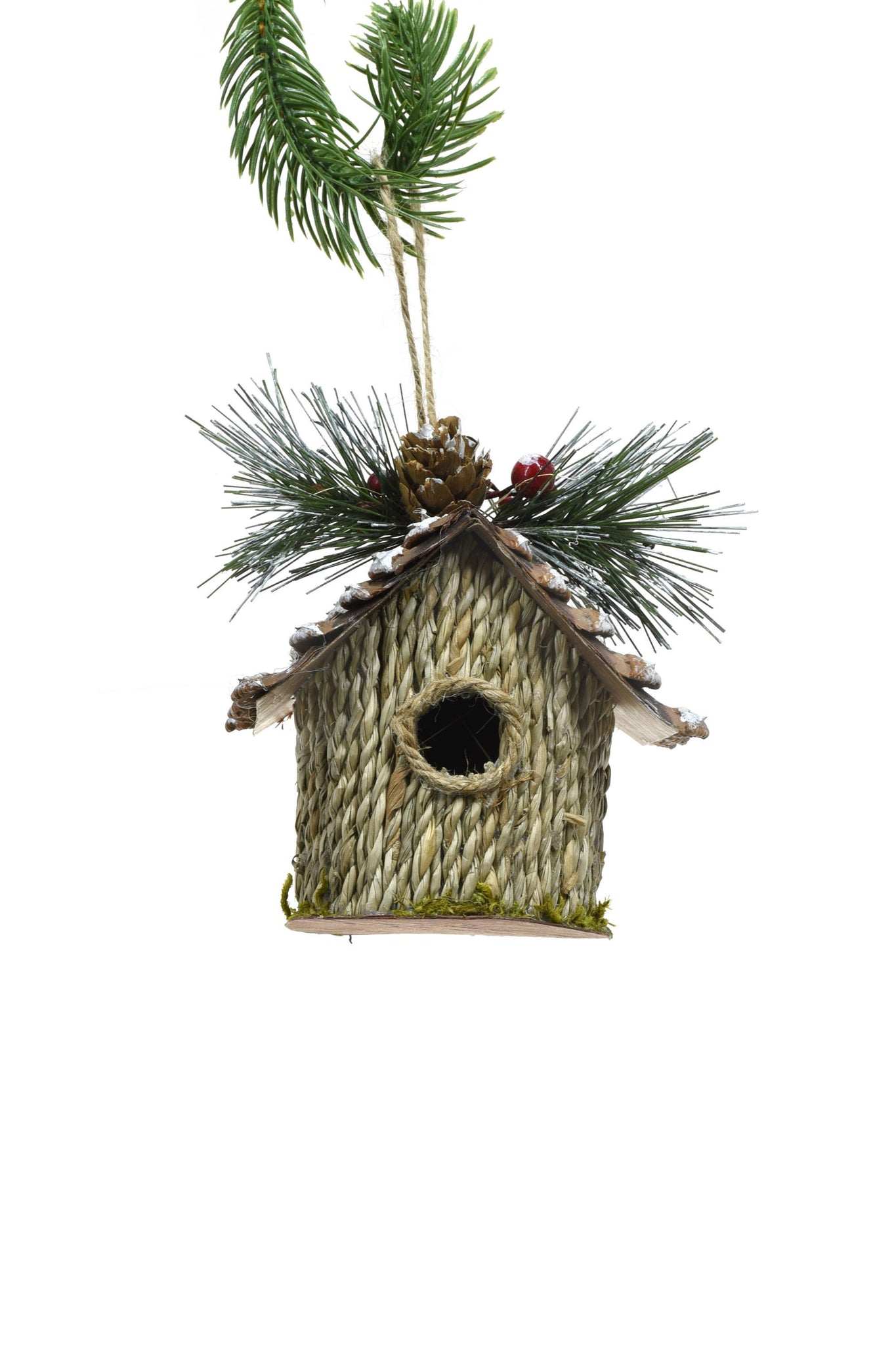 Brown Hanging Rustic Birdhouse Ornament