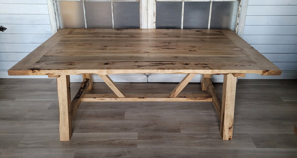 Farm House Inspired Maple Dining Table
