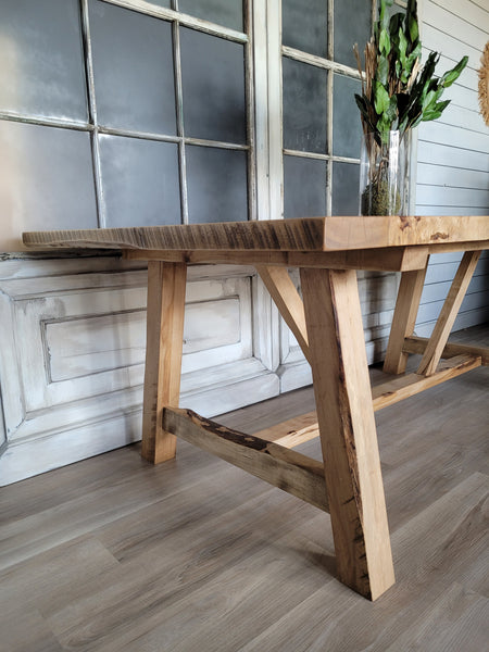 Farm House Inspired Maple Dining Table