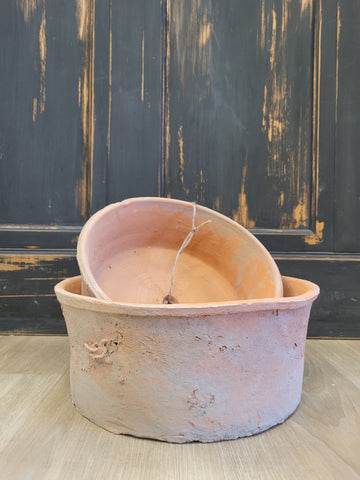 Aged Clay Planters- Antique Redstone
