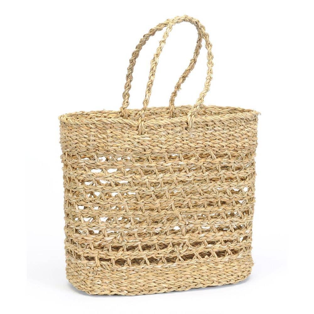 Open Weave Seagrass Shopping Bag