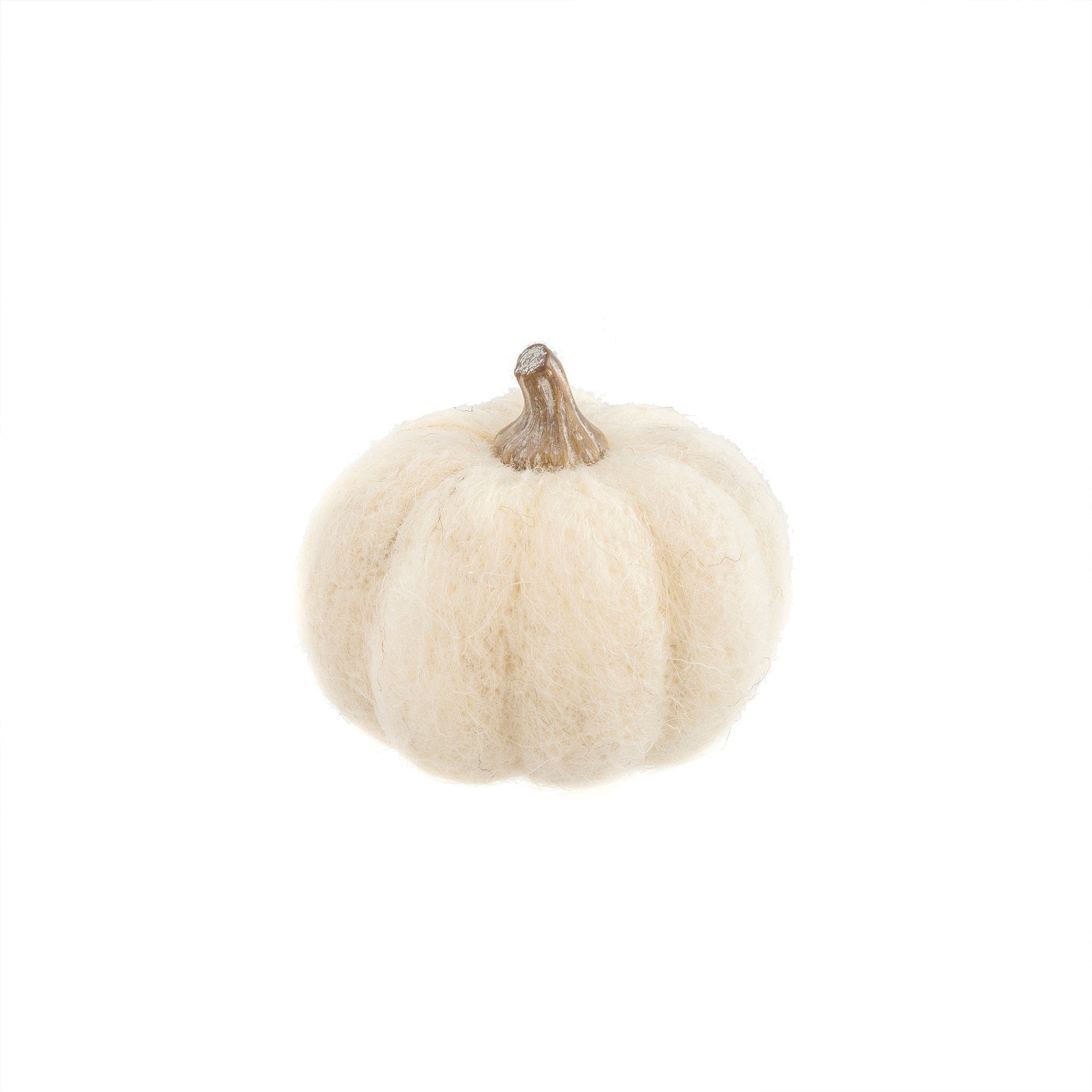 Felt Pumpkin Small - White