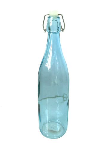 Turquoise Glass Bottle
