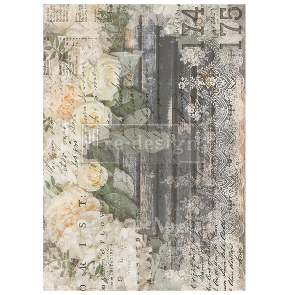 Redesign Decor Transfer - White Fleur