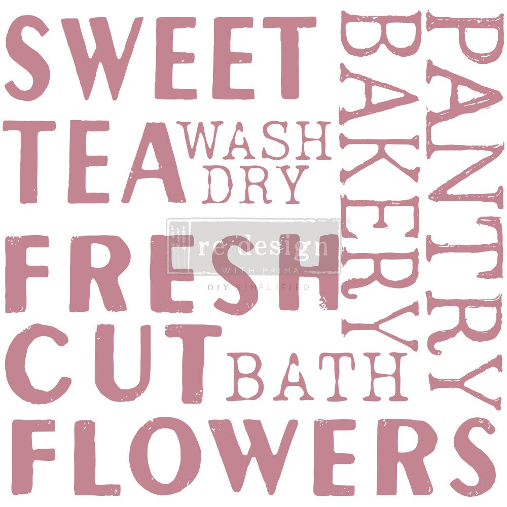 Redesign Decor Clear-Cling Stamps-Sweet Tea