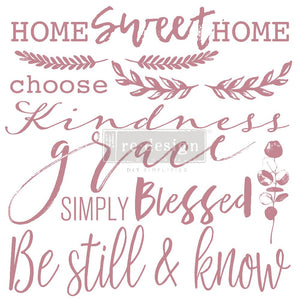 Redesign Decor Clear-Cling Stamps-Inspired Words