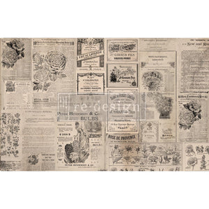 Redesign Decoupage Decor Paper- Newsprint