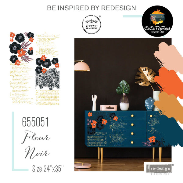 Redesign Decor Transfer - CeCe Restyled-Fleur Noir