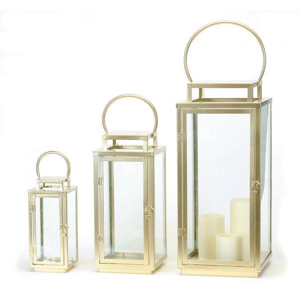 Matte Gold Metal Lanterns