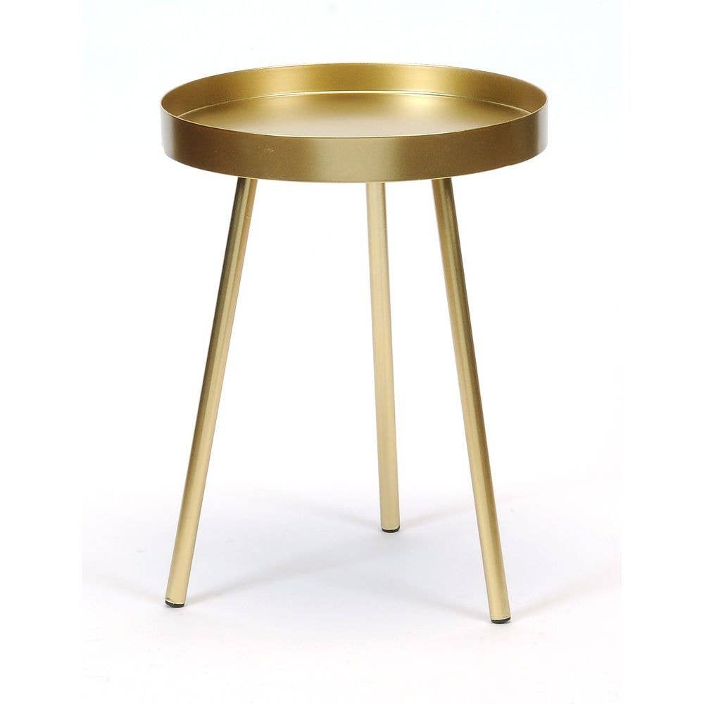GOLD ROUND SIDE TABLE