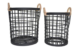 Black Bamboo Baskets