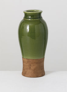 Natural & Green Vase