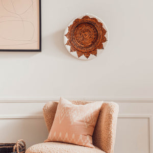 White Rounded Wall Basket