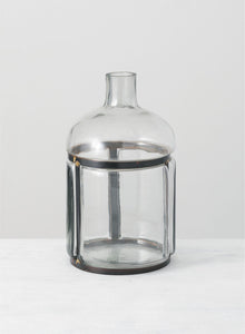 Metal & Glass Bottle 12.25"