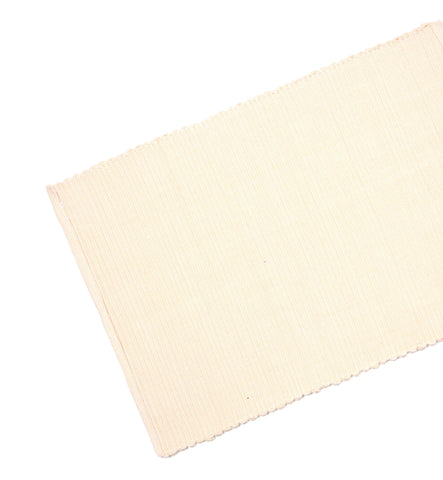 Table Runner Ribbed Solid - Natural/Ecru: 13"x72"