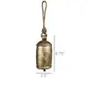 Chauk Bell with Rope Hanger, Brass - 8.75"