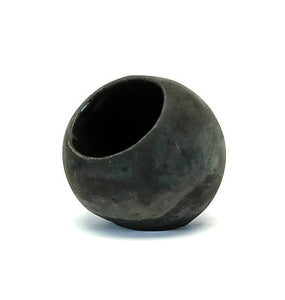 Mini Succulent in Black Concrete Sphere