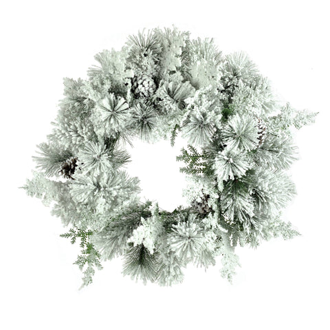 Frosted White Flocking Wreath