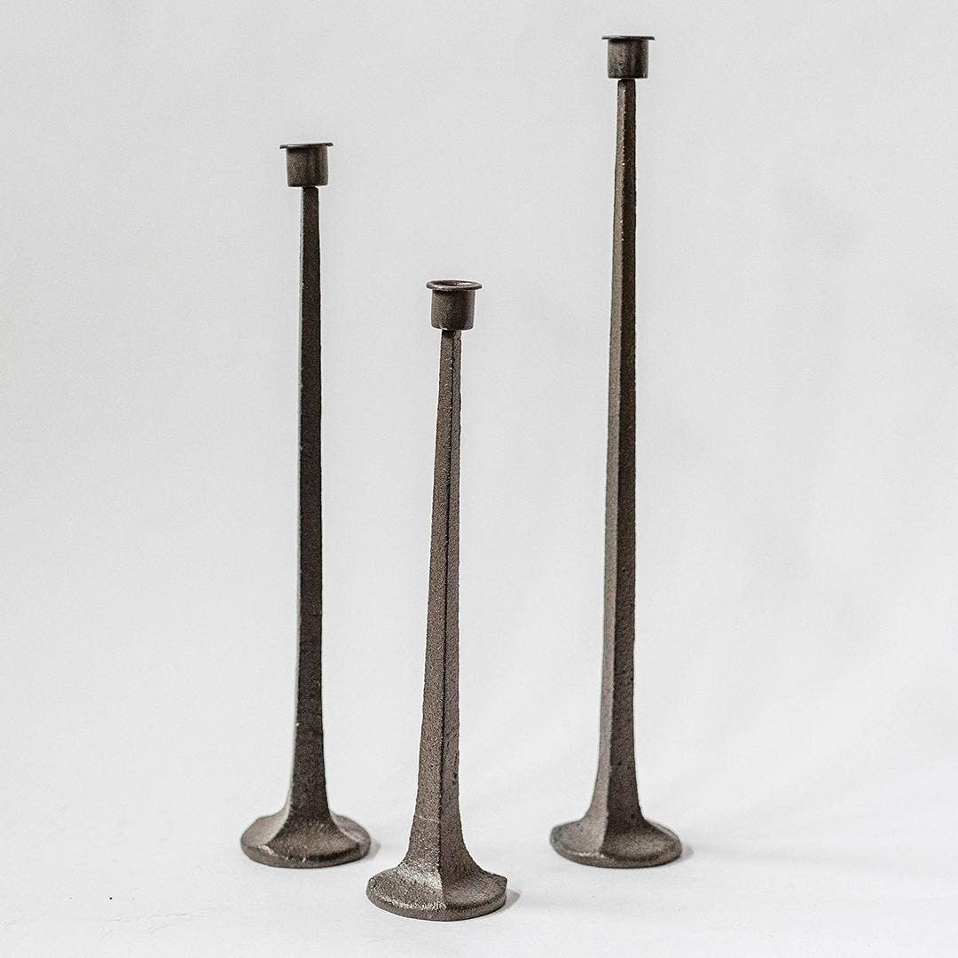 Iron Candle Holders, Set of 3